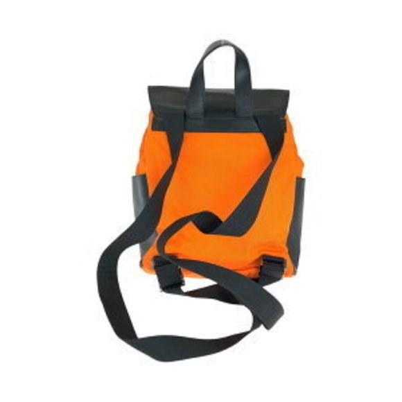 GUCCI Orange Black Nylon Leather Rucksack Backpack - Picture 2 of 9